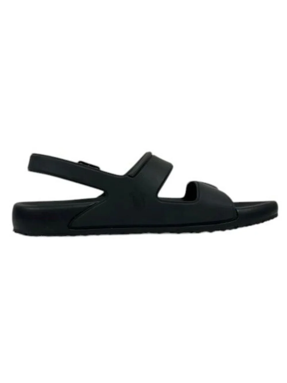 Prada Rubber Sandals Shower Strap Logo 7 Black